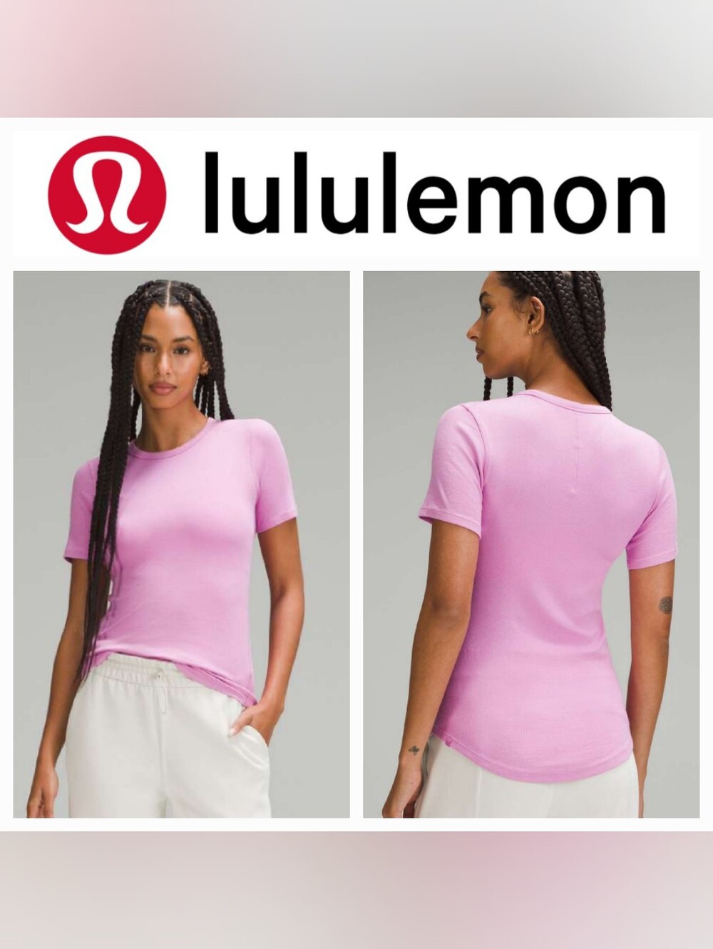 Lululemon Hold Tight Short-Sleeve Shirt Dahlia Mauve Sz 8